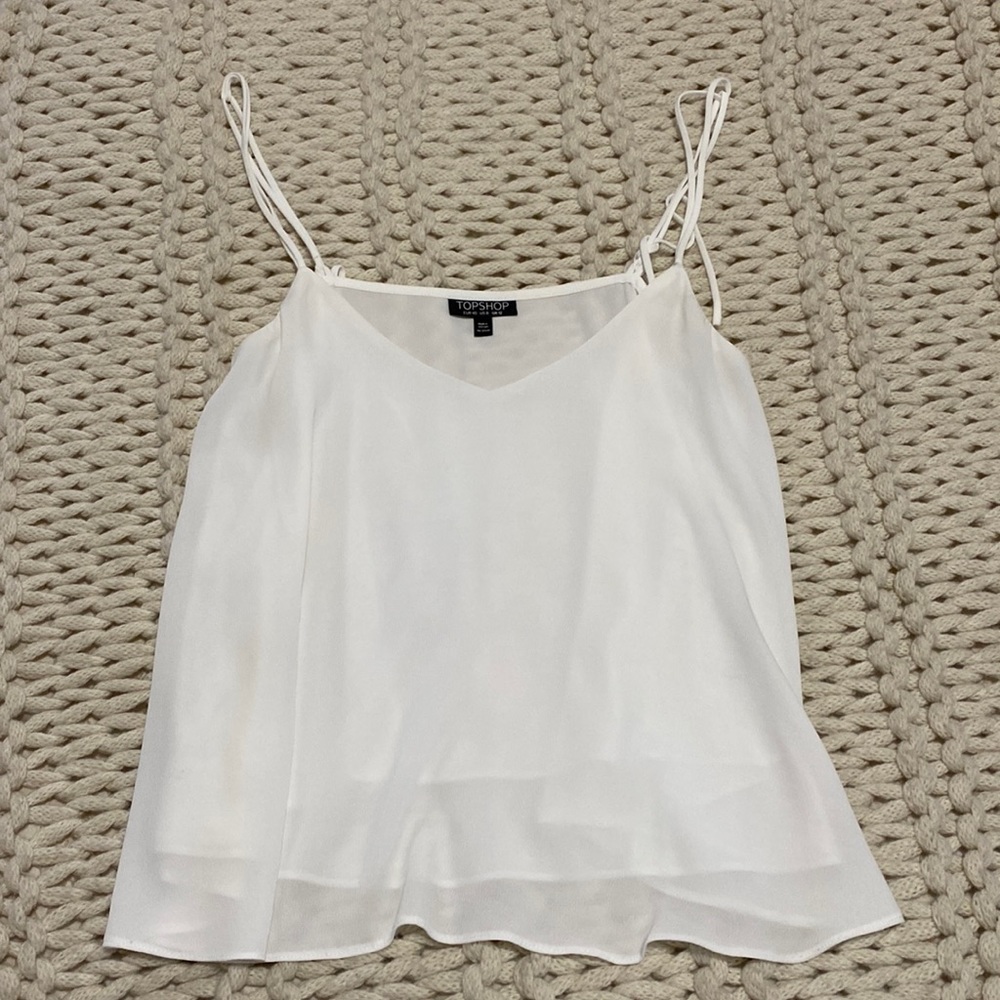 TopShop white tank top size 8
